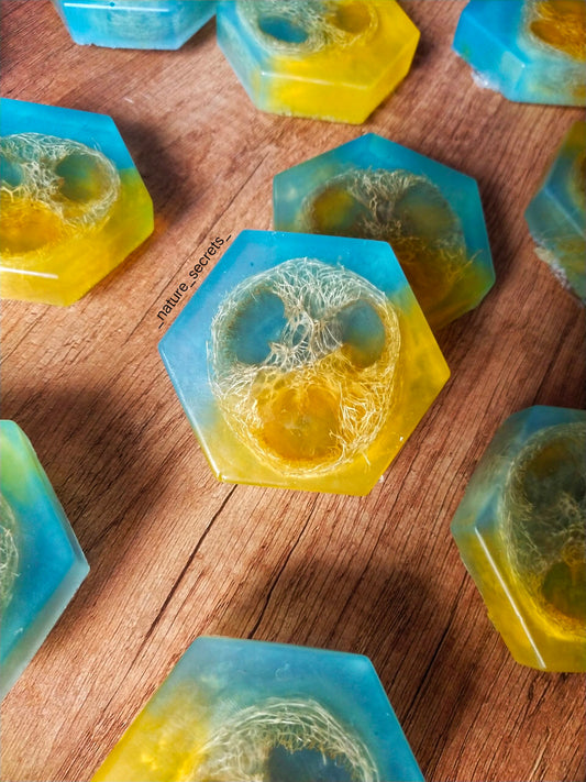 Lemon & Mint Loofah Handmade Soap (115 gm)