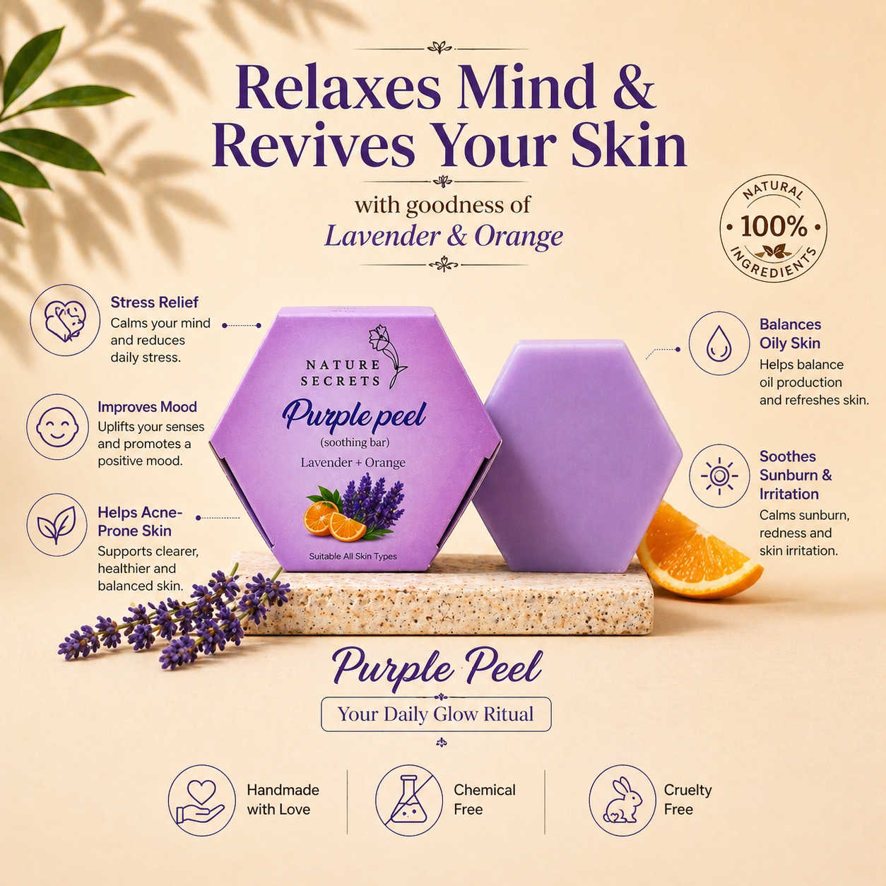 Purple Peel (Soothing Bar) (115 gm)