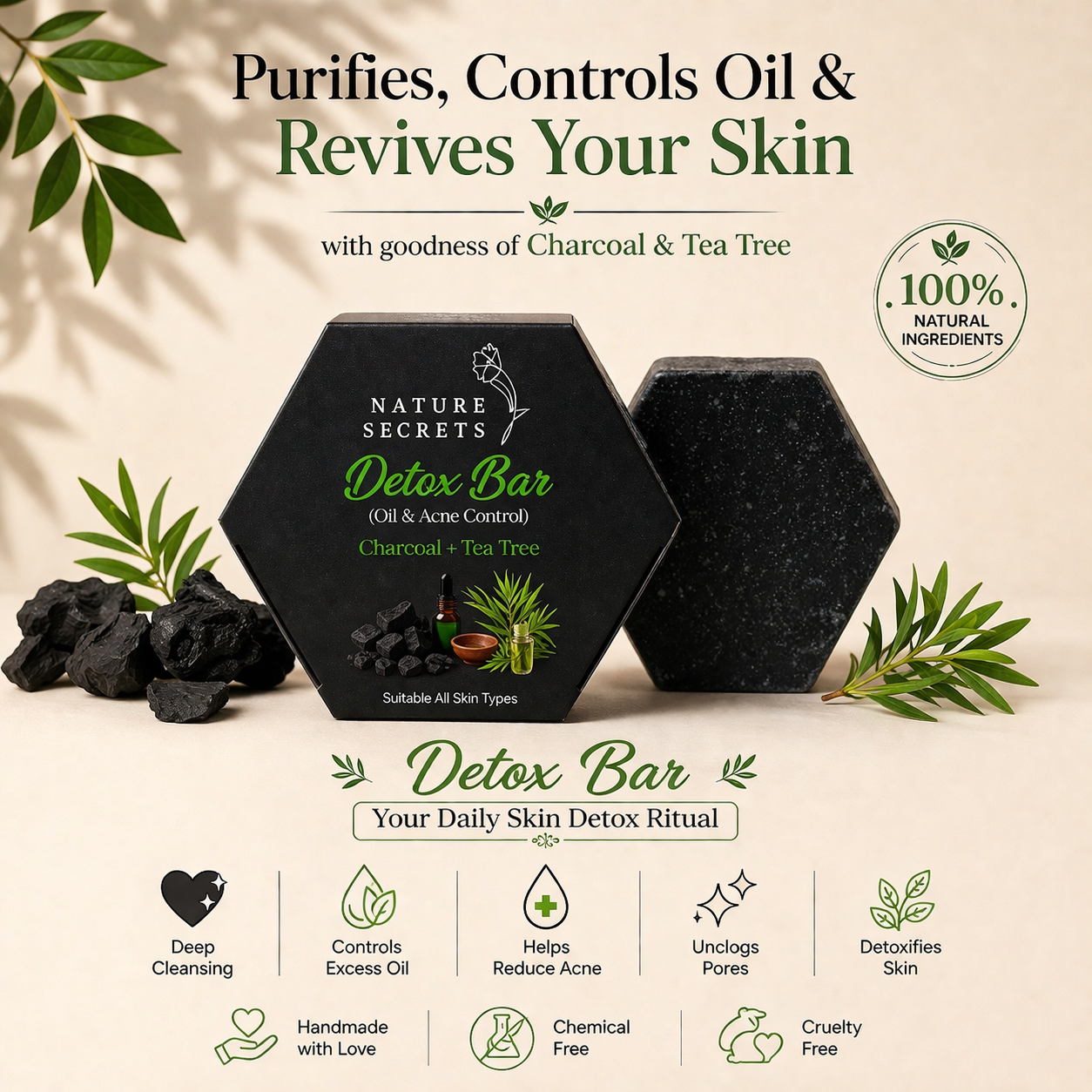Detox Bar (Oil & Acne Control) (115 gm)