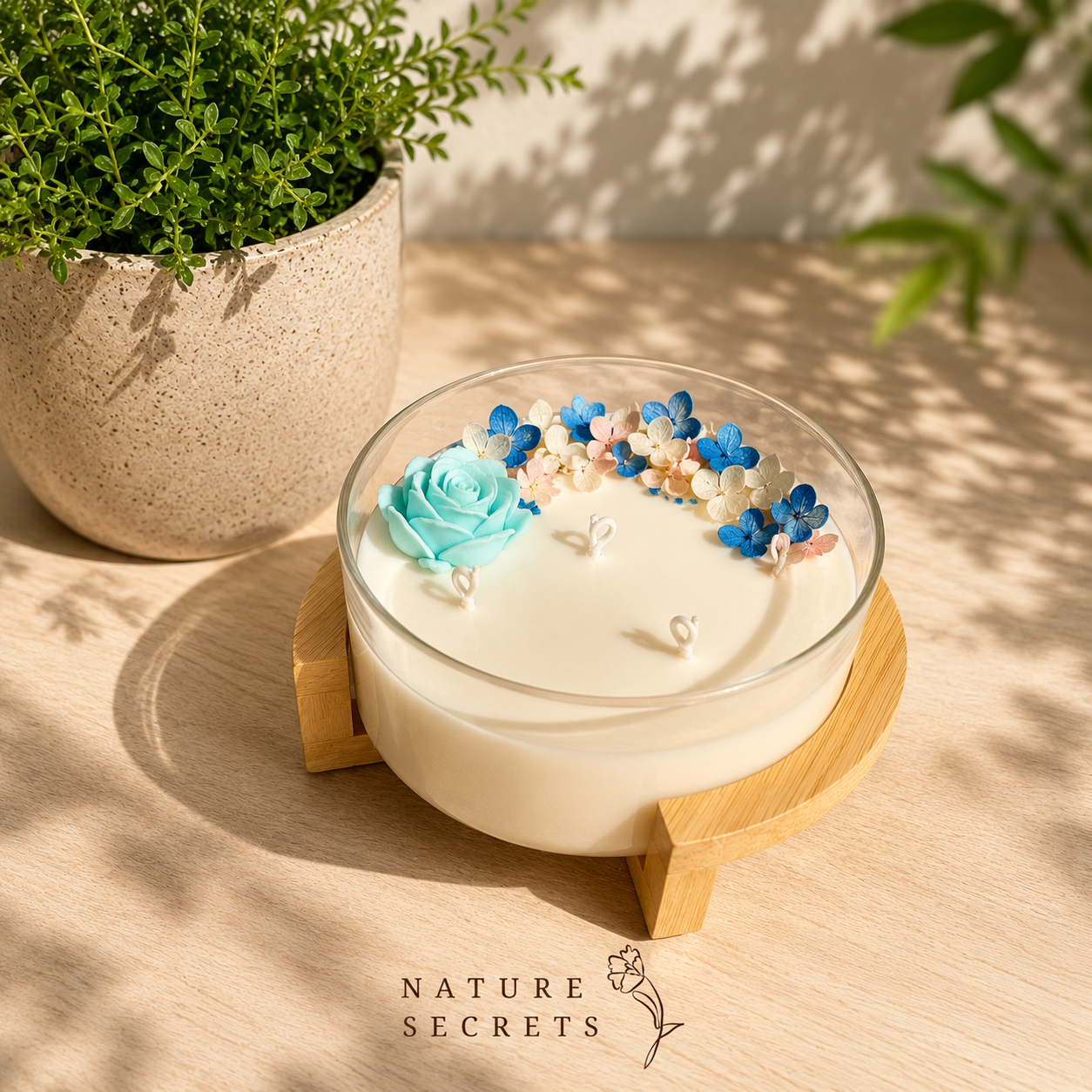 Rosette Radiance Big Jar Candle/NATURE SECRETS