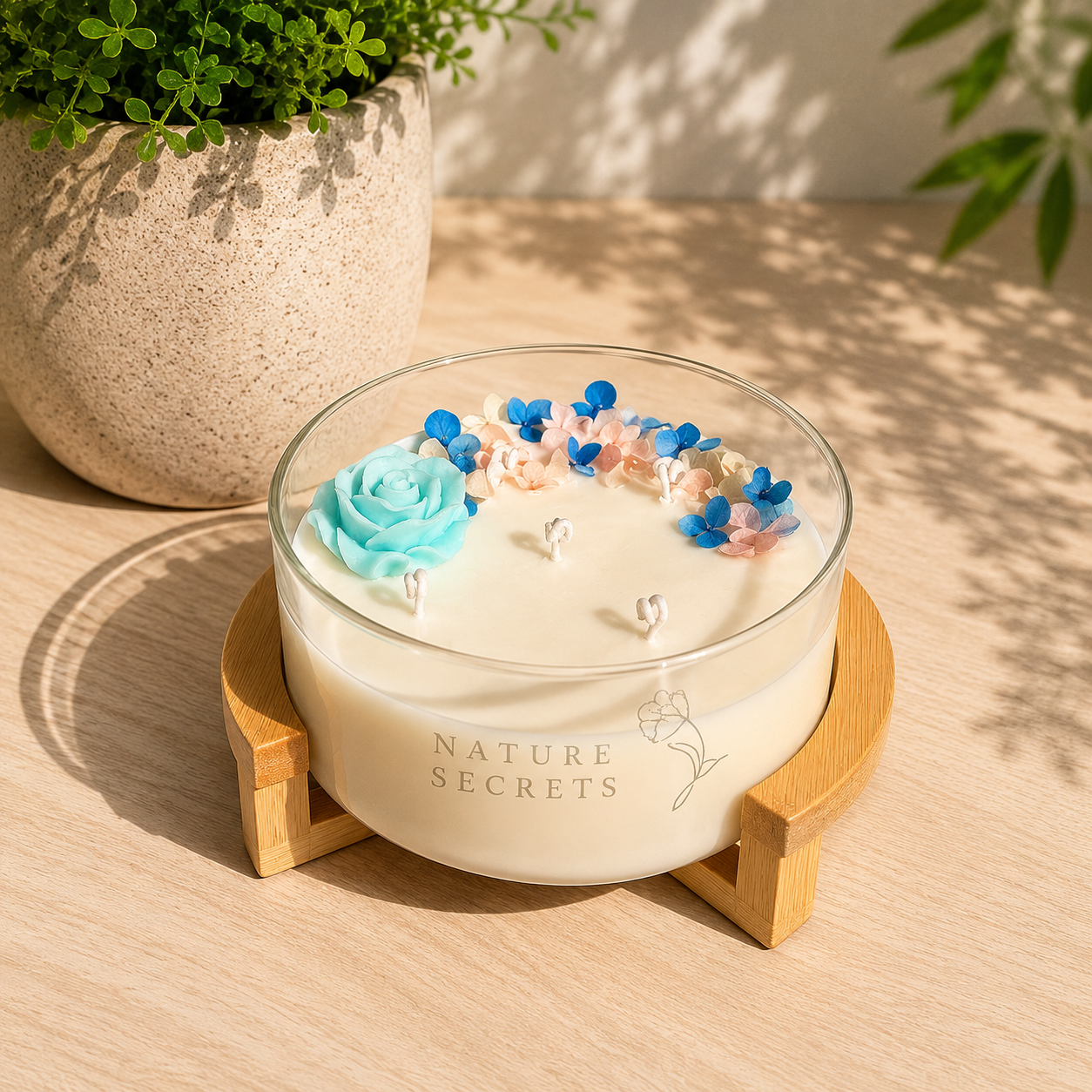 Rosette Radiance Big Jar Candle/NATURE SECRETS